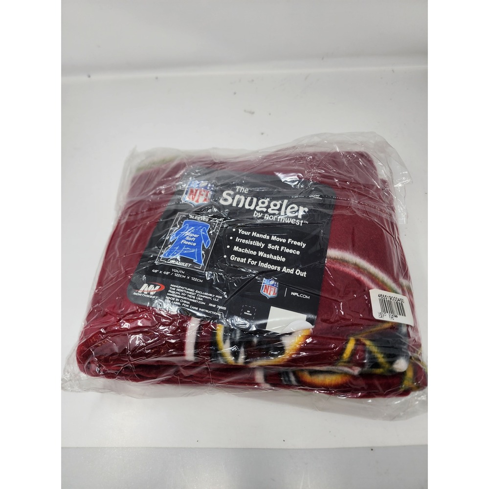 Northwest NFL Washington Redskins Snuggler Sleeved Blanket Burgundy Size Youth